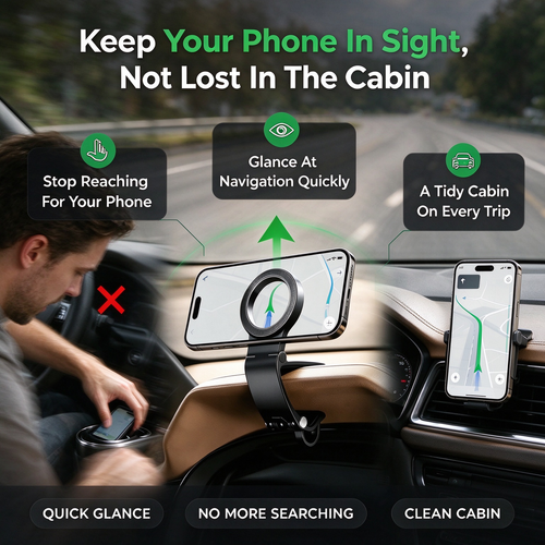Magnetic Foldable Car Phone Holder
