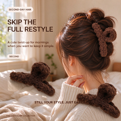 Plush shark claw hair clip