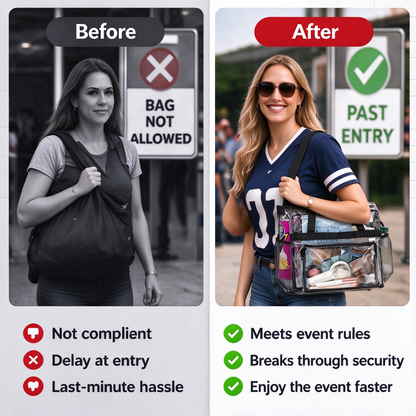 👛Transparent large capacity handbag