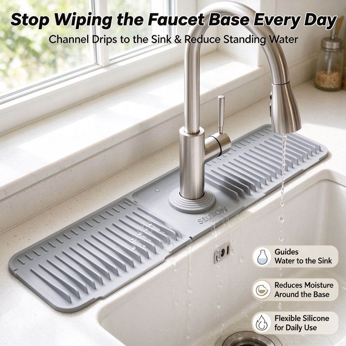 Silicone Faucet Splash Guard Mat
