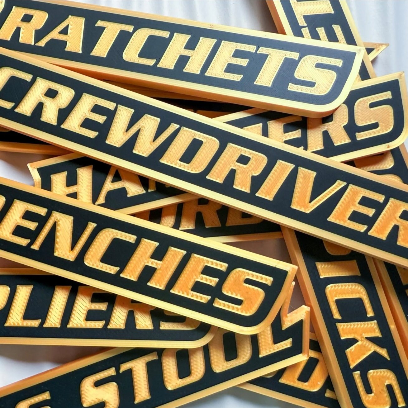 🔩🌟12 Pack of  Magnetic Toolbox Labels