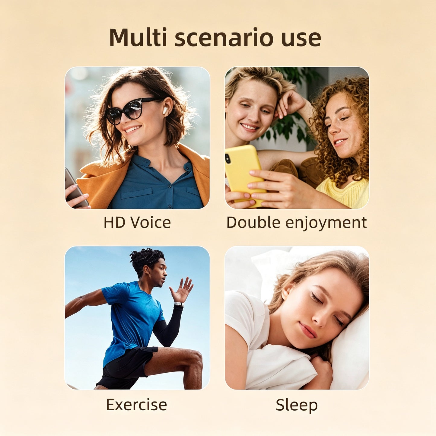 Wireless Bluetooth Sports Noise-Canceling Headphones