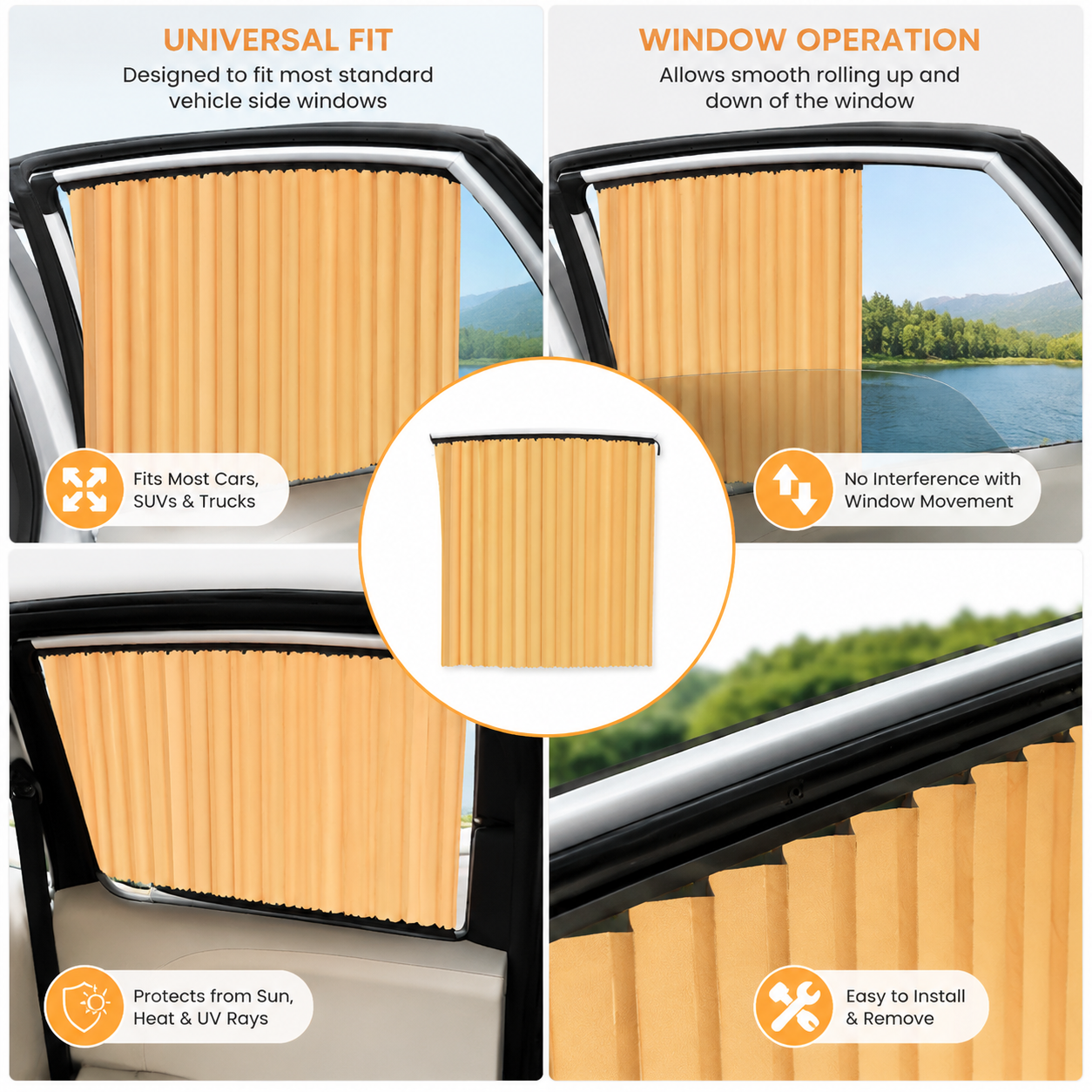 🚗Magnetic car window sunshade