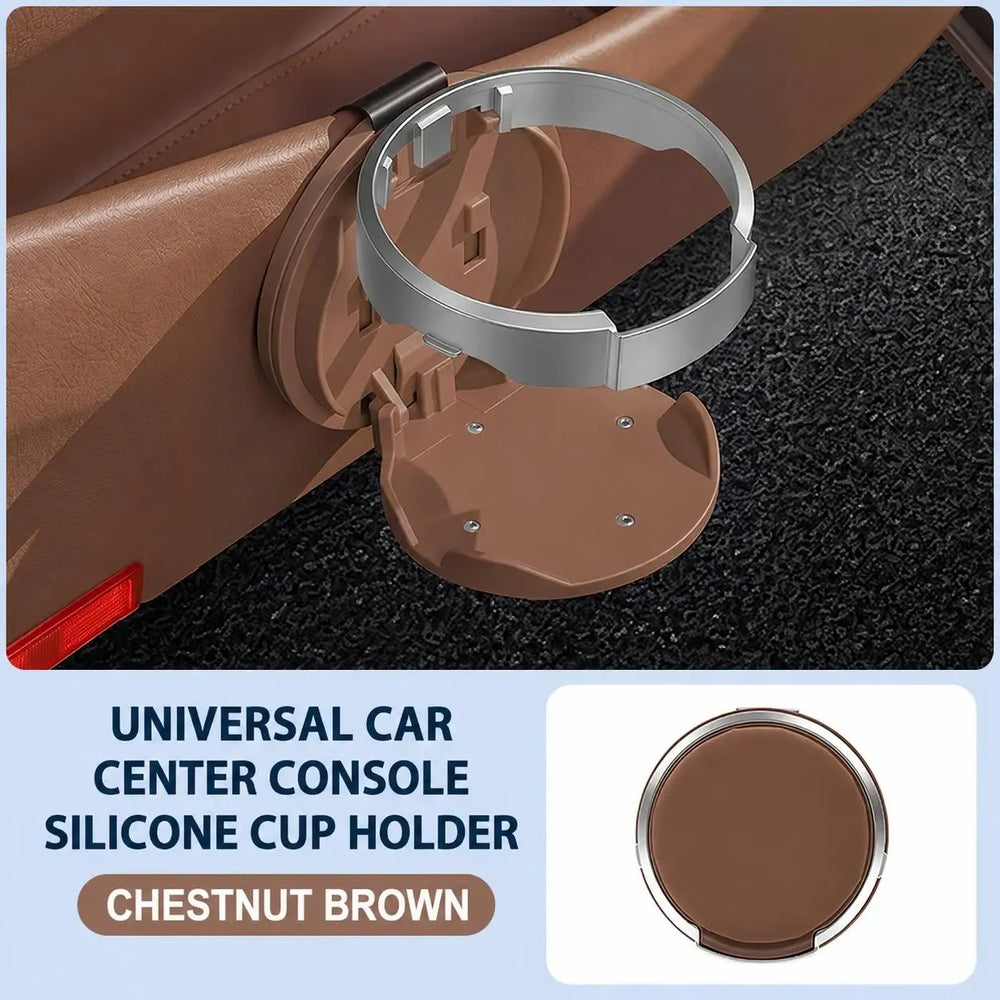 Chestnut brown foldable car cup holder