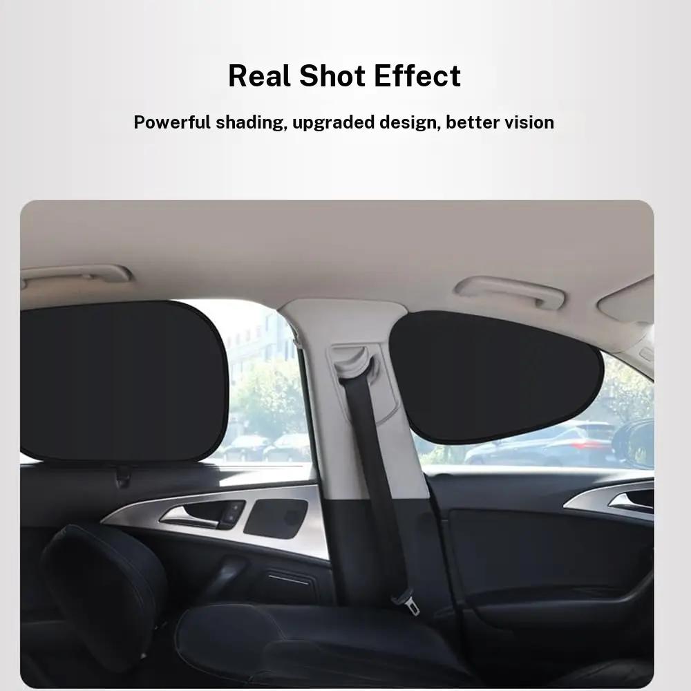 ☀️ Four-piece magnetic side window shading curtains