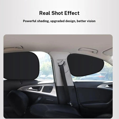 ☀️ Four-piece magnetic side window shading curtains