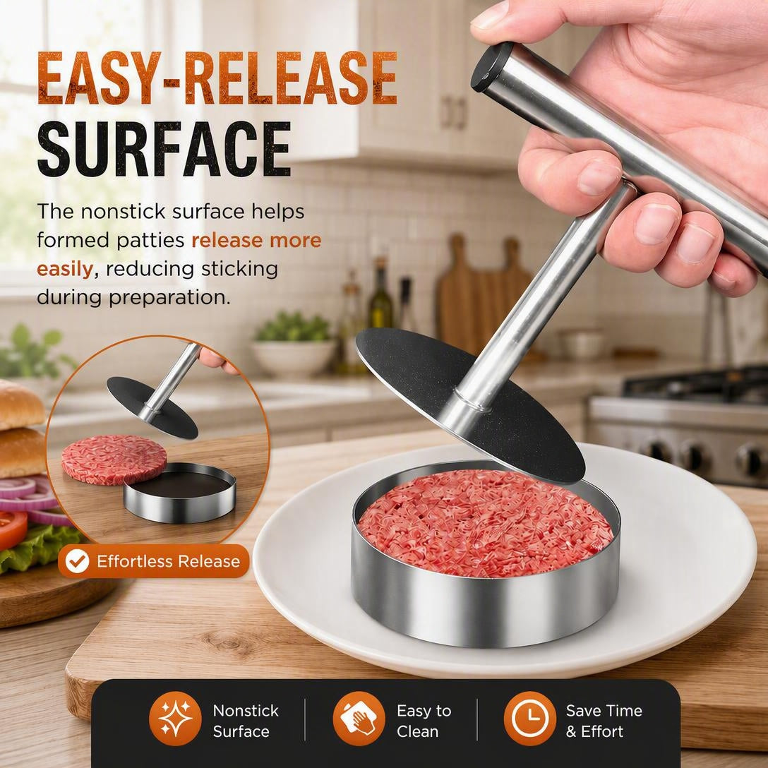 304 Stainless Steel Burger Press