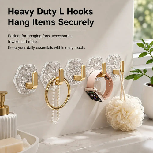 🔥Buy More Save More🔥Heavy-Duty Plastic Self-Adhesive Hexagonal Ripple Hooks