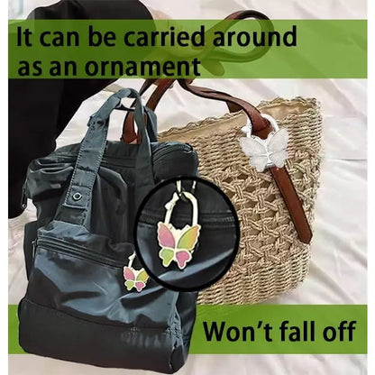🦋👜 Butterfly Foldable Handbag Hanger,Folding Purse Table Hook Holder