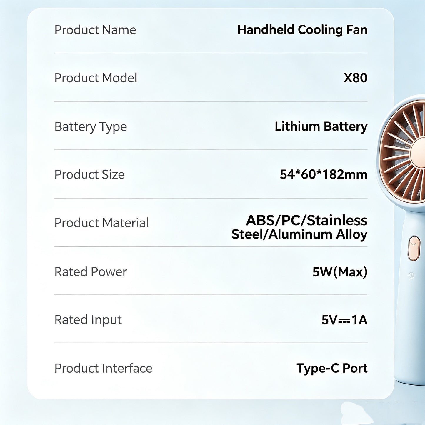 Portable Refrigeration Fan with Emergency Power Bank