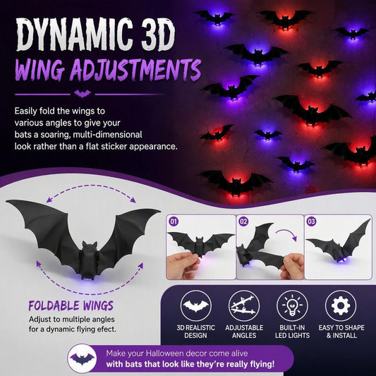 🦇💡3D Bat Light LED Decoration