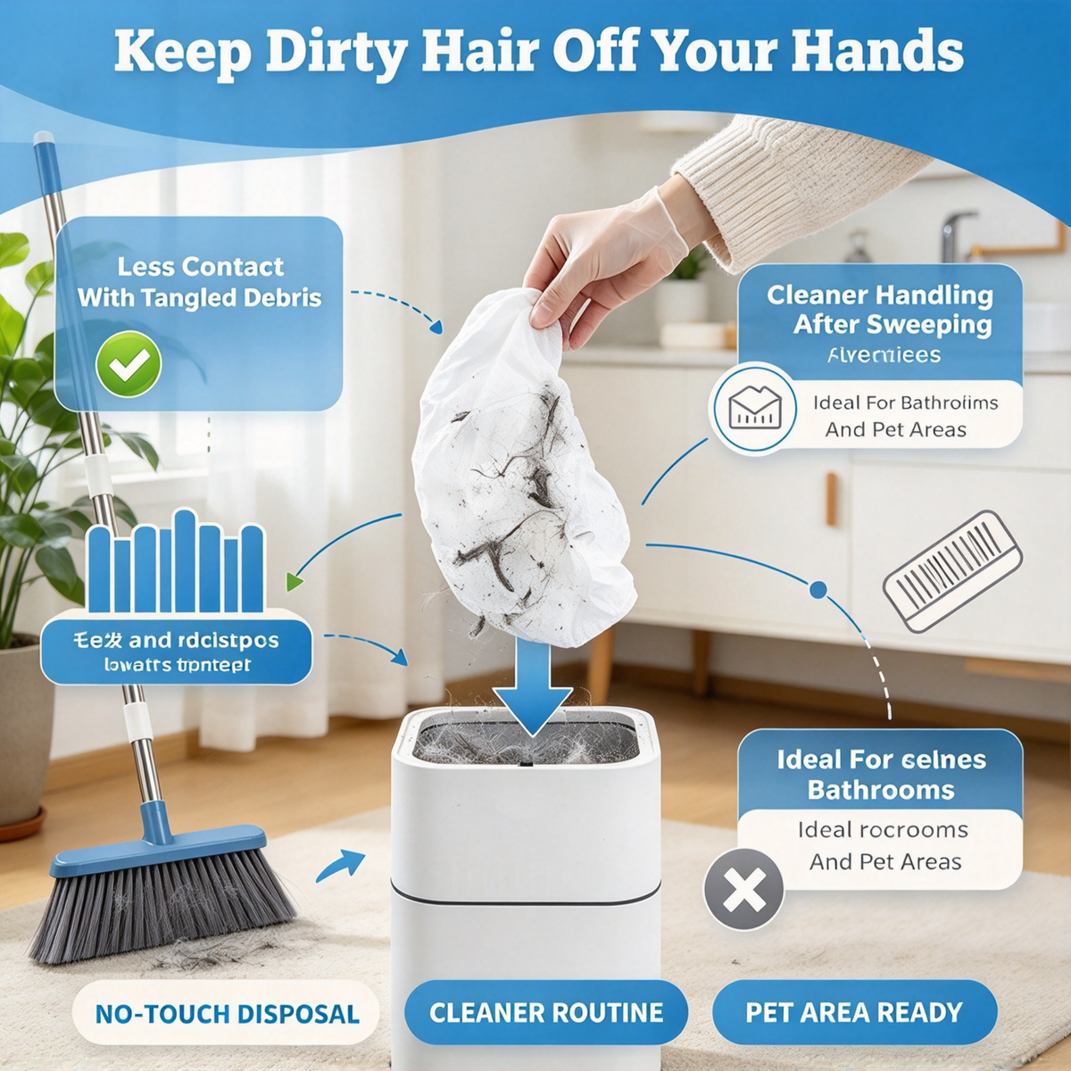 Disposable Broom Hair & Dust Catcher Covers