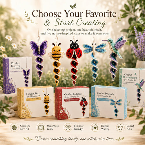 🌿 All-in-One Crochet Animal Hanging Kit | Relaxing & Easy DIY Craft for Beginners 🧶