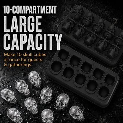 💀🧊3D Skull Silicone Ice Cube Tray