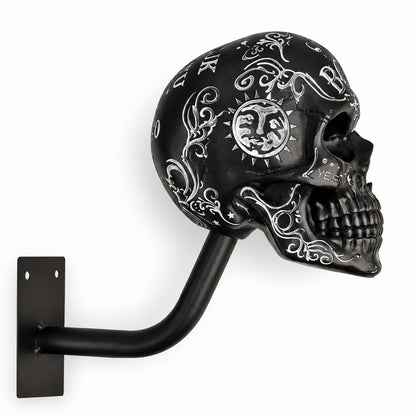 💀 Show Off Your Helmet in Style! Heavy-Duty Skull Helmet Holder & Wall Mount Display 🏍️🔥