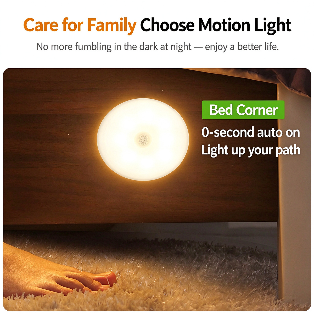 Indoor Motion Sensor Night Light 2Pcs