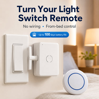 🔥 No-Wiring Wireless Light Switch Pusher | Control Lights From Your Bed 💡