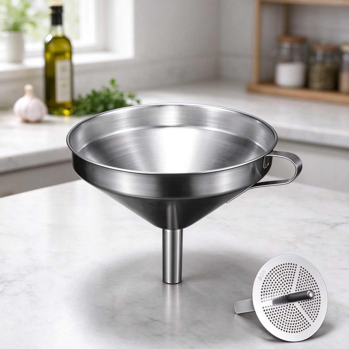 Stainless steel filter funnel