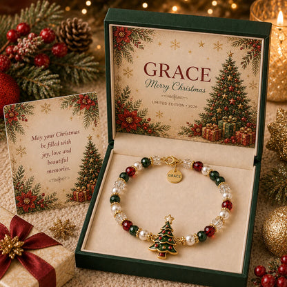 🌟 Festive Santa Claus Beaded Bracelet Gift Box 🎄 — Spread Joy & Blessings This Season! 💖