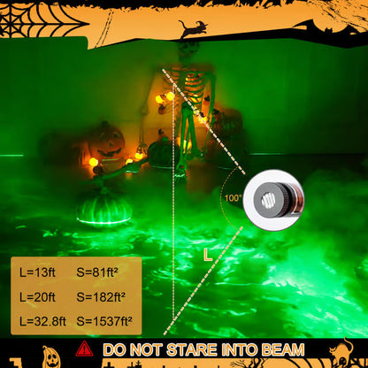 🎃 Halloween Laser Swamp Projector – Spooky Fog & Haunted Yard Light 👻