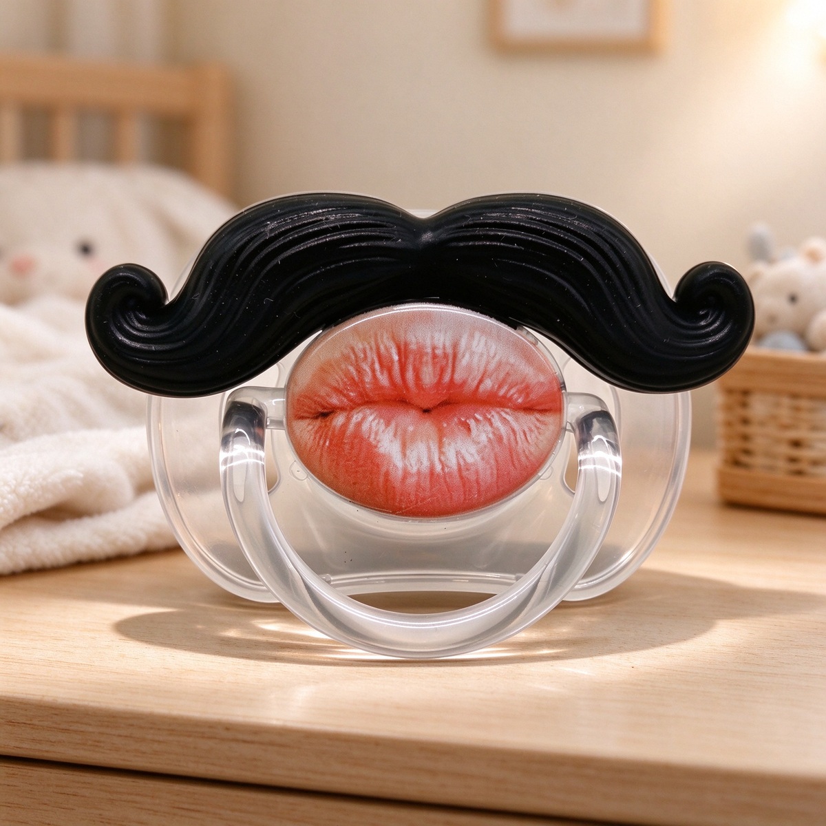 Funny Mustache Baby Pacifier