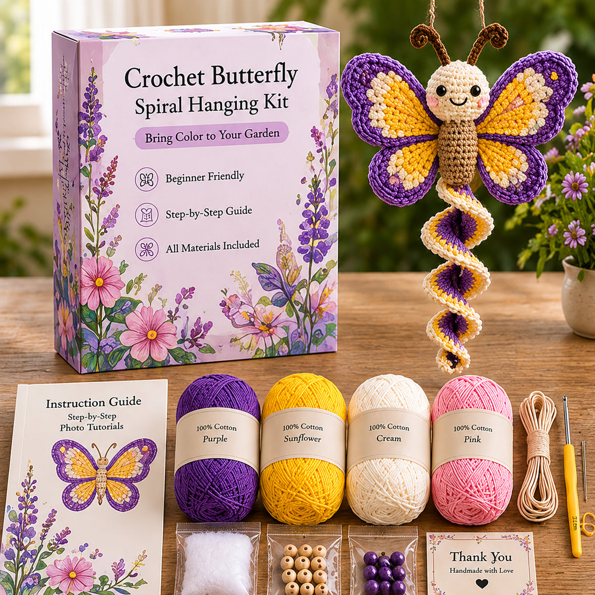 🌿 All-in-One Crochet Animal Hanging Kit | Relaxing & Easy DIY Craft for Beginners 🧶