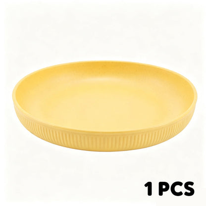 🍽️ Never Worry About Broken Dishes Again! Unbreakable Wheat Straw Dinner Plates 🌾✨
