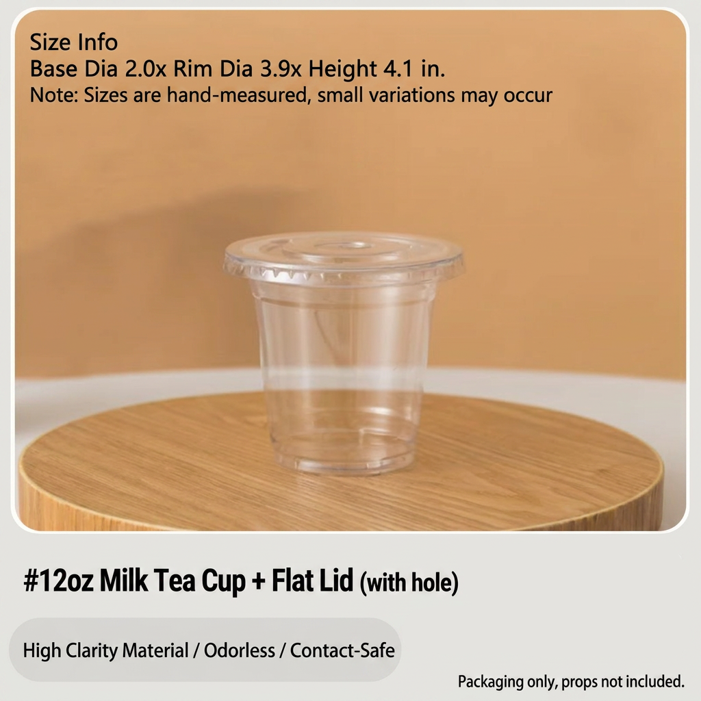 🚰Disposable To-Go Plastic Cups with Lids, 10 Pack