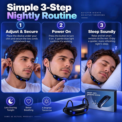 😴 Smart Electric Anti-Snore Device – Automatic Detection for Quiet Deep Sleep! 🌙