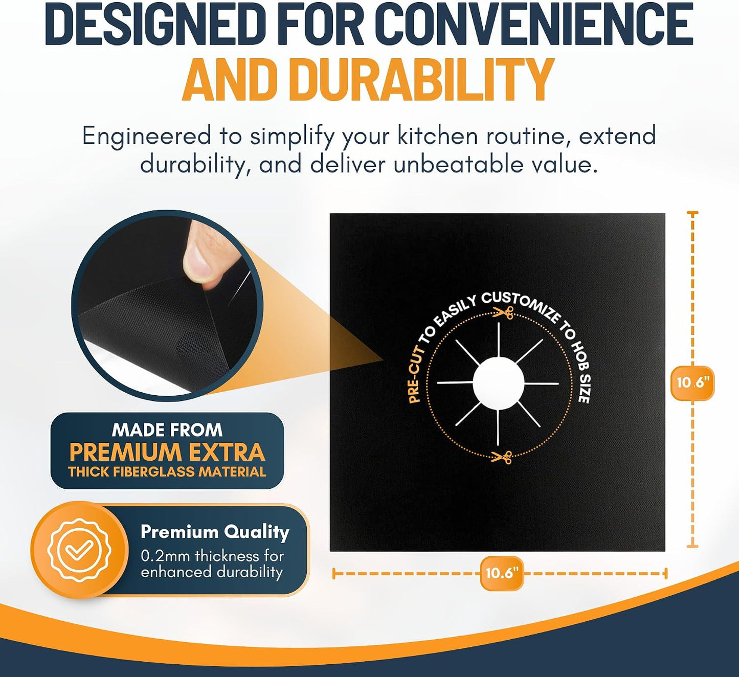 4-Pack Reusable Gas Stove Burner Liners | Non-Stick & Heat-Resistant Protectors 🍳✨