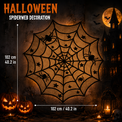 Halloween Lace Spiderweb Fireplace Decorative Towel