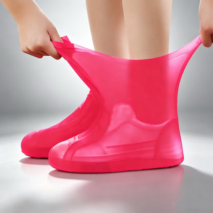 Silicone Rainproof Shoe Covers, Waterproof And Wear-Resistant（A Pair）