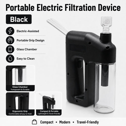 Portable Handheld Electric Filtration Device – Compact Glass Chamber, Electric‑Assisted & Easy‑to‑Clean | Available in 6 Unique Colors