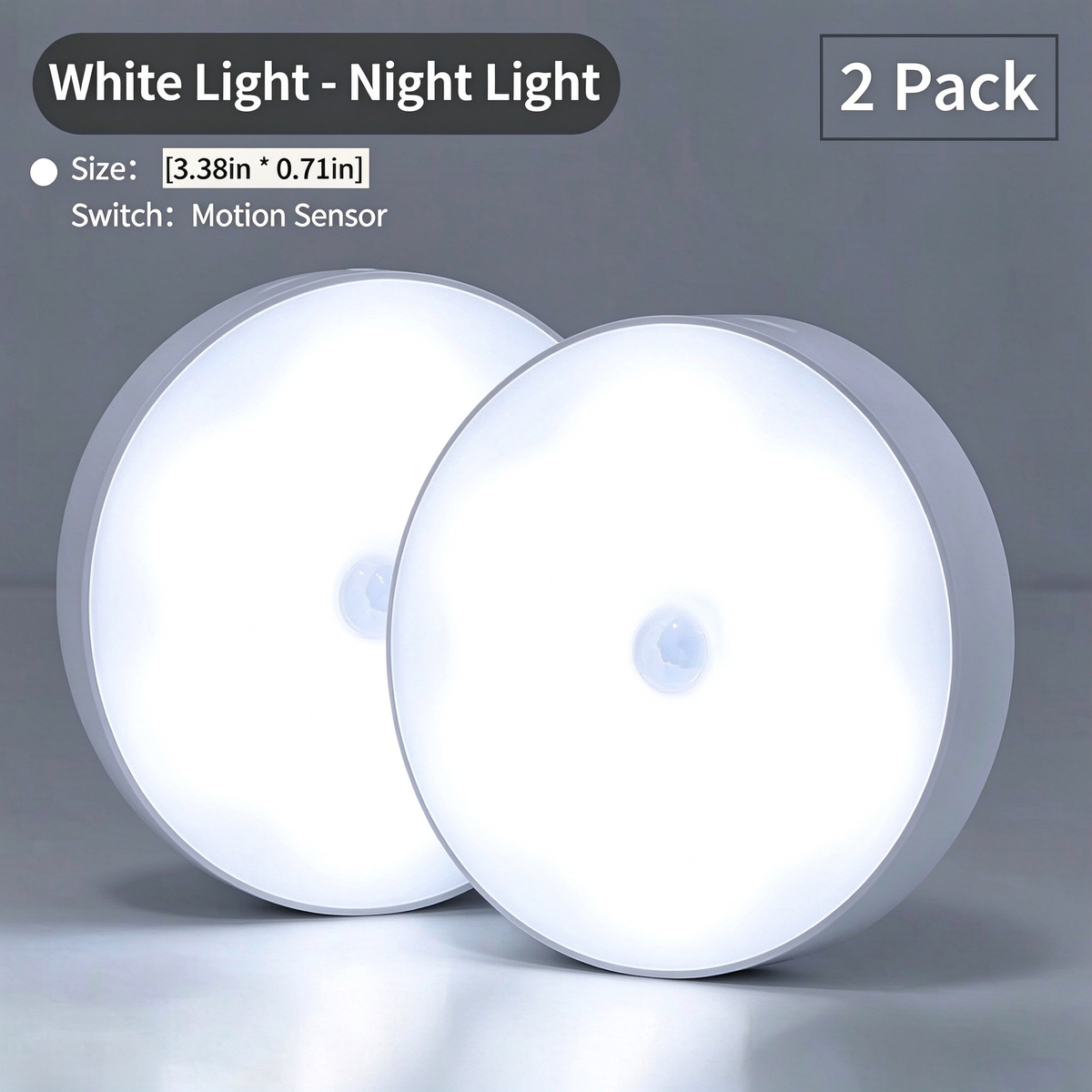 Indoor Motion Sensor Night Light 2Pcs