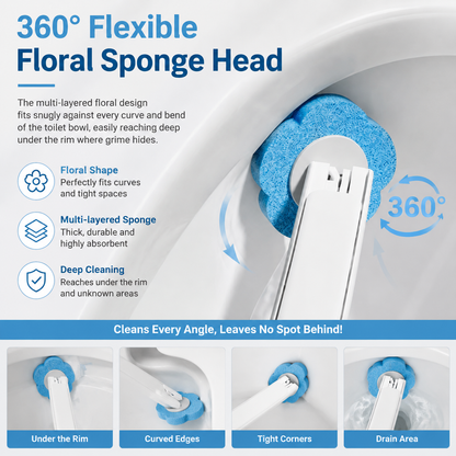 🧼Disposable toilet brush and brush holder set