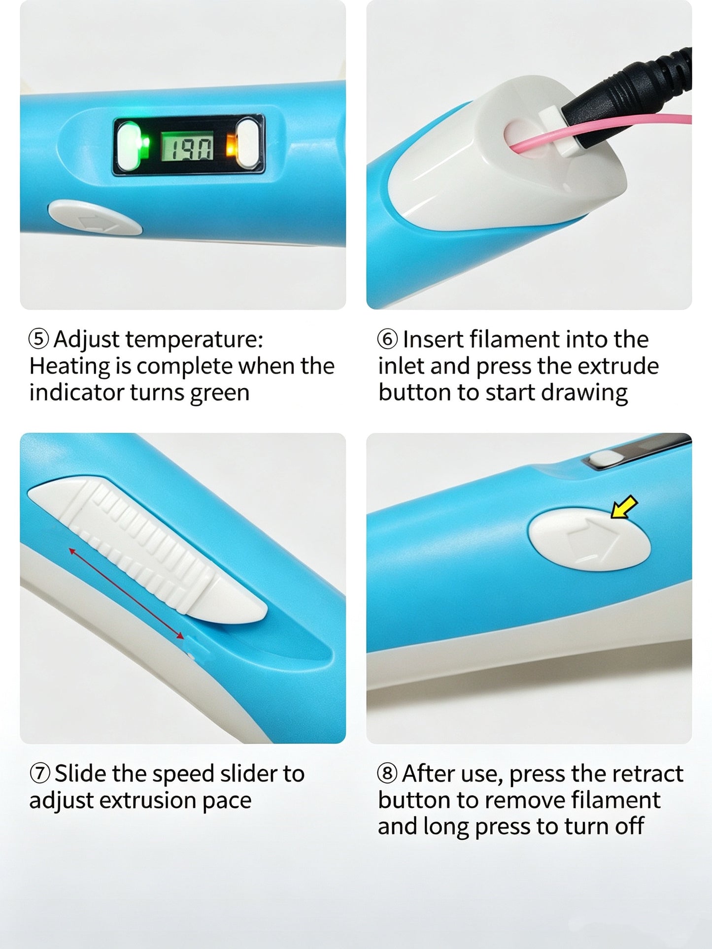 Smart 3D Printing Pen for Kids‑Easy‑Use DIY Drawing Pen