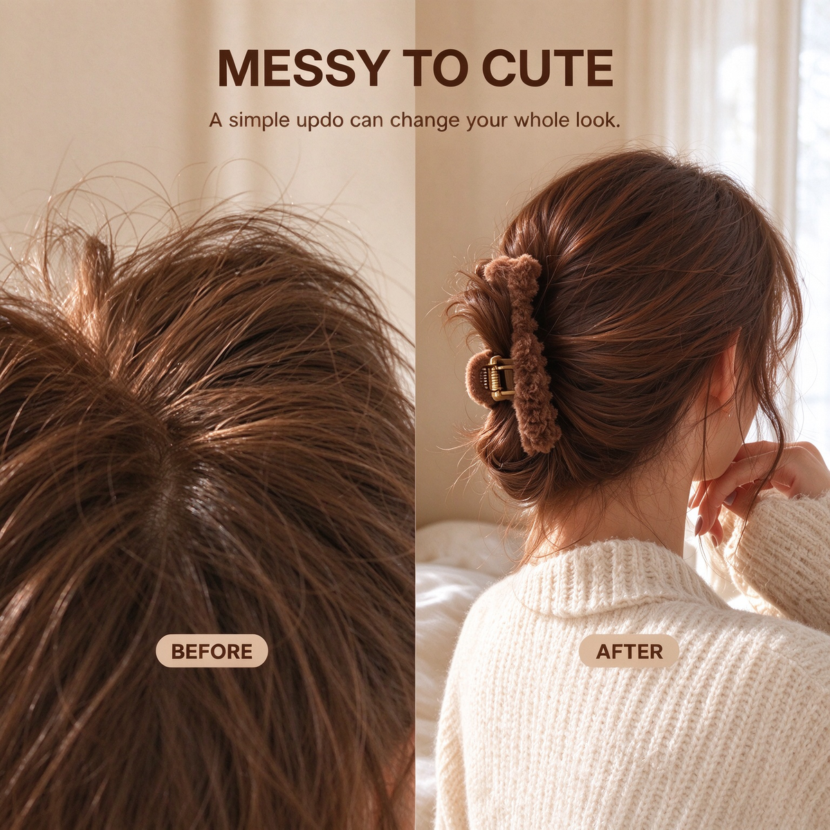 Plush shark claw hair clip