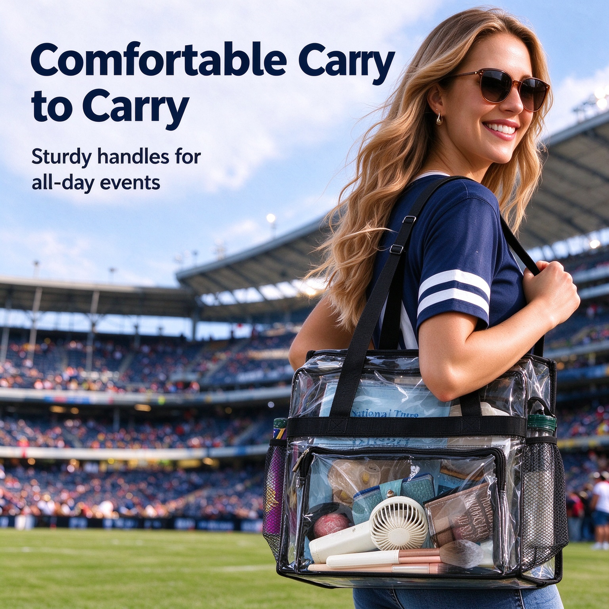 👛Transparent large capacity handbag