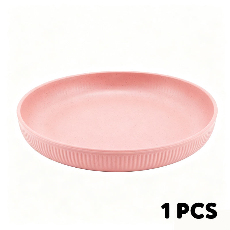 🍽️ Never Worry About Broken Dishes Again! Unbreakable Wheat Straw Dinner Plates 🌾✨