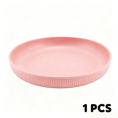 🍽️ Never Worry About Broken Dishes Again! Unbreakable Wheat Straw Dinner Plates 🌾✨