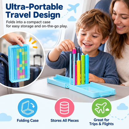 🧠Travel Edition Game - Includes 1 travel storage box and 40 rings