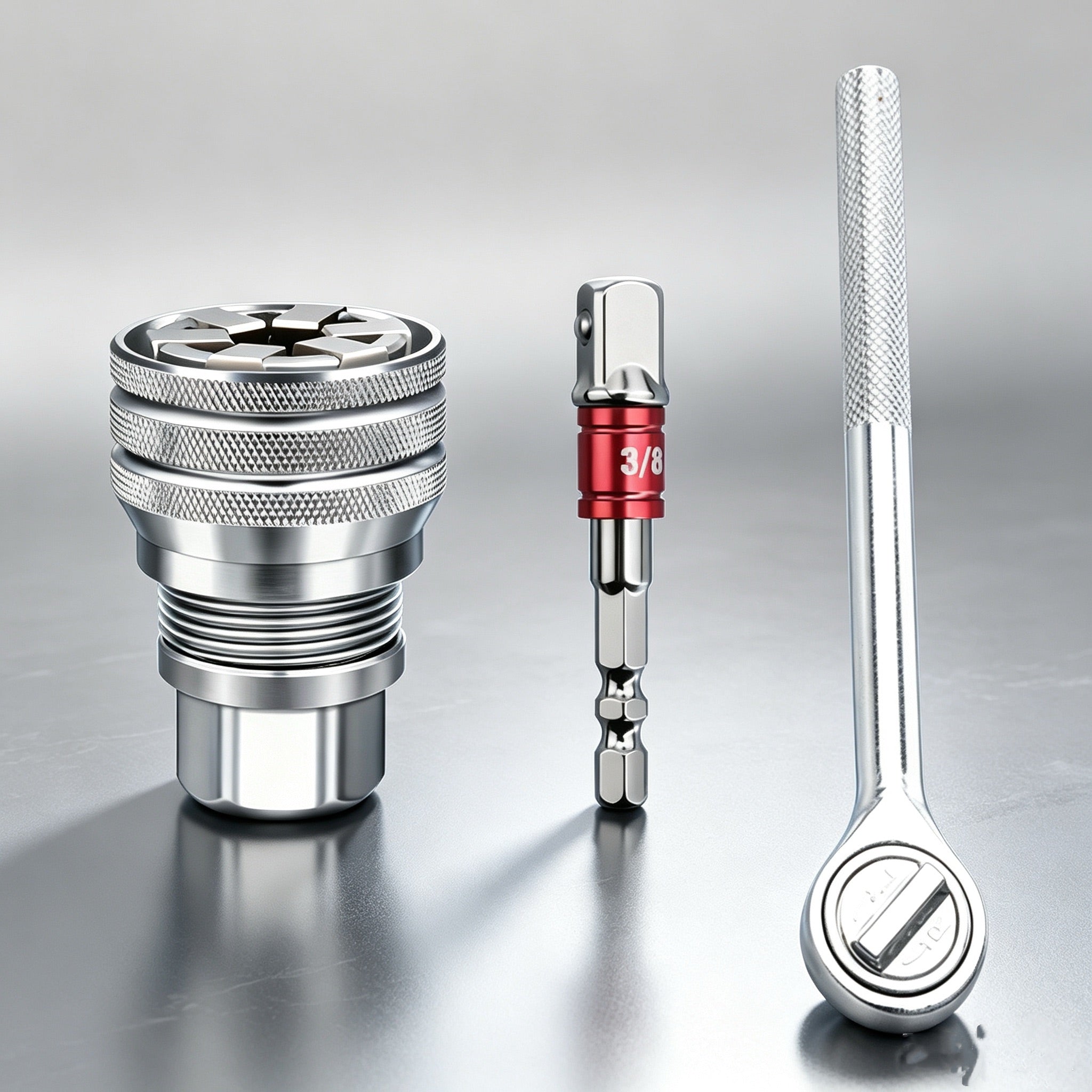 Socket +Connecting Pole+ Wrench (3Pcs)