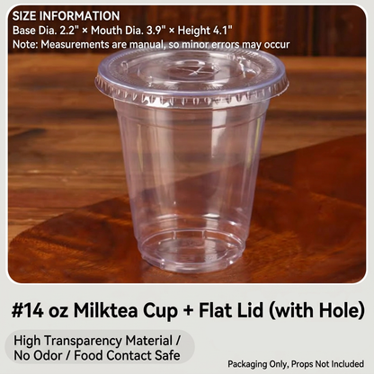 🚰Disposable To-Go Plastic Cups with Lids, 10 Pack