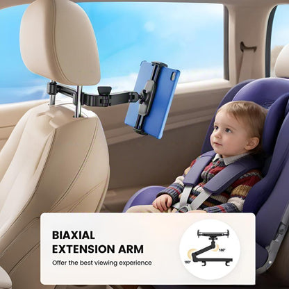 🚗🎧 Car Headrest Phone and Tablet Holder with 360° Rotating Extension Arm