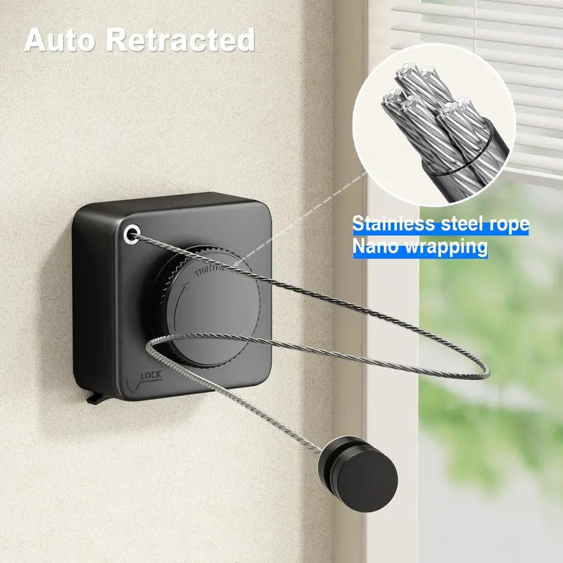 🧺✨ Wall-Mounted Adjustable Retractable Laundry Drying Rack