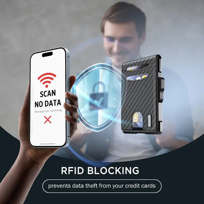 Wallet for Men - Pop Up Case Wallet with RFID Blocking