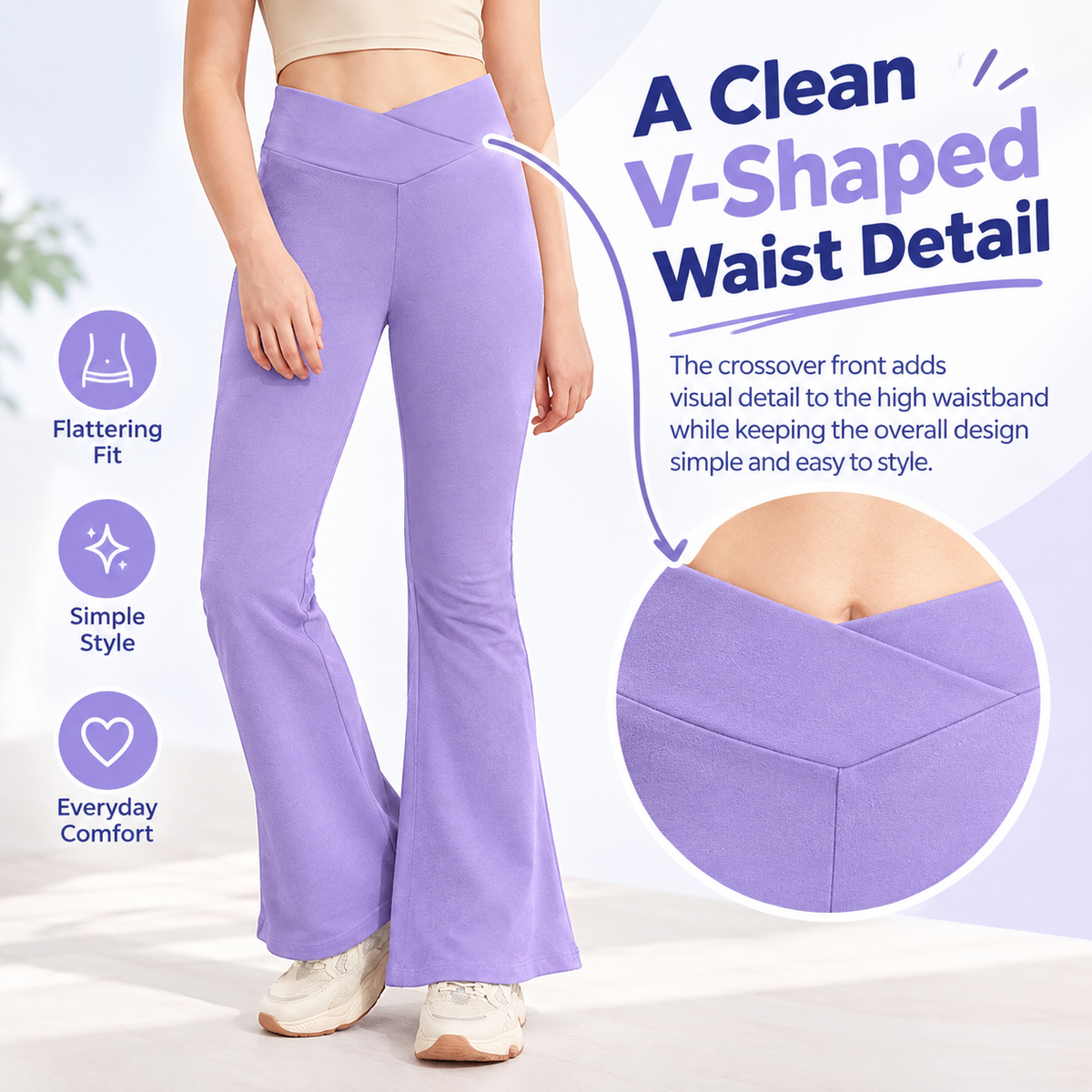 Girl's Leggings Cross High Waisted Flare Pants Yoga Bootcut Pants