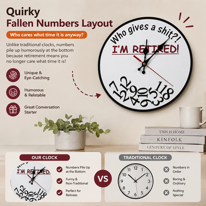 ⏰"Who Gives a Sh*t, I'm Retired!" Funny Wooden Wall Clock