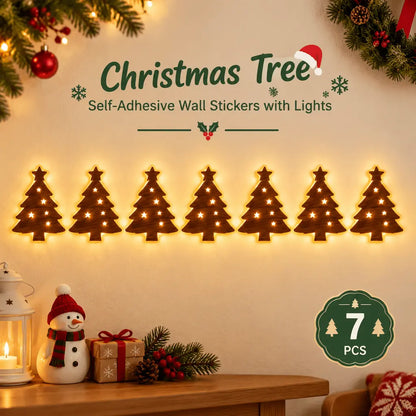 🎄 Lighted Christmas Wall Decor – Cordless Peel-and-Stick Holiday Display