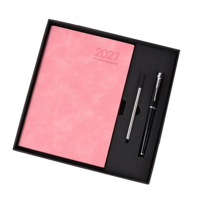 📅 2027 Deluxe Daily Planner with Pen – Waterproof Cover & Color-Coded Index 🖊️